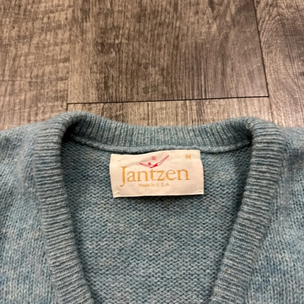 Vintage Jantzen Wool Sweater‎ Vest Light Blue